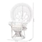 Bali & Pari Ediva Modern Bohemian White Natural Rattan Peacock Accent Chair 238-13392-ZORO - alternate 6